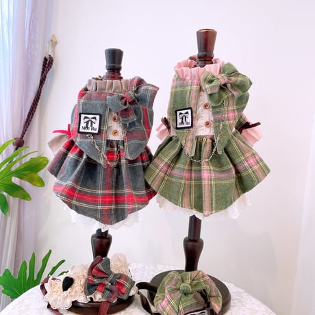 起毛コットンチェックの秋ワンピ＾＾