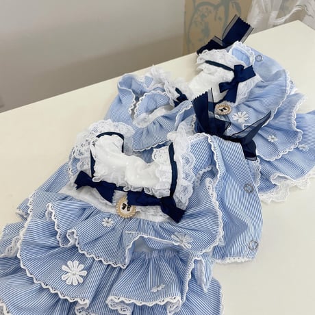 サックスお花のセーラーワンピ＾＾