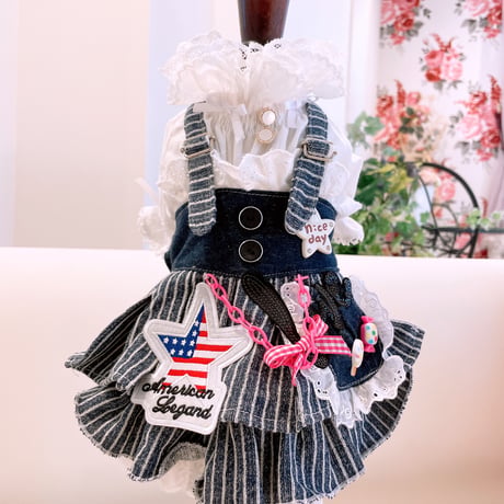 ヒッコリーデニムニットワンピorパンツ