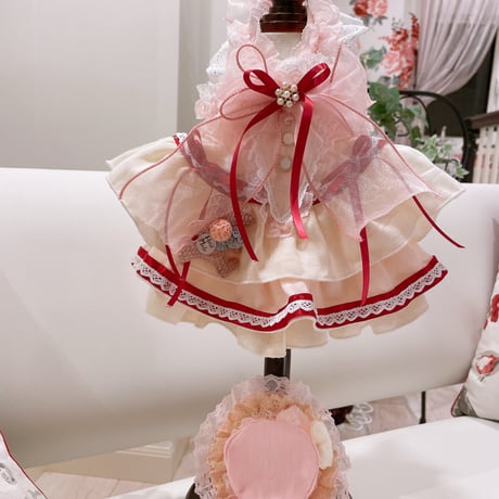 ミルキーピンクふんわりワンピ＾＾｛or お帽子セット｝