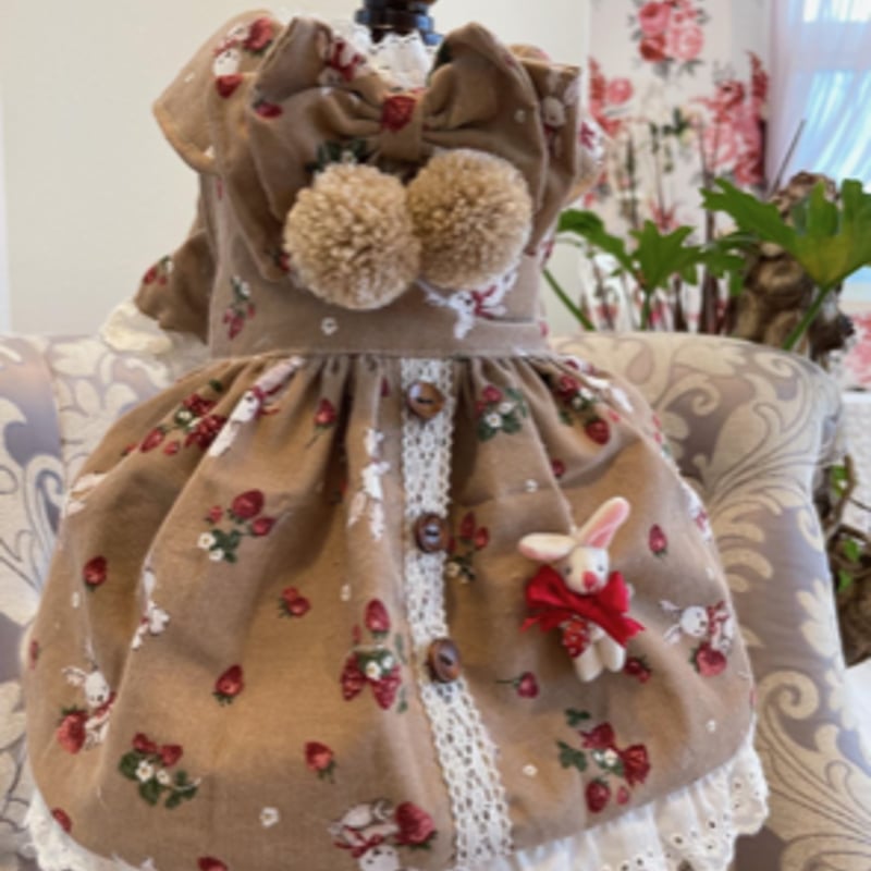 うさぎ苺裏ボアつきコートワンピ | Pule.Jam First