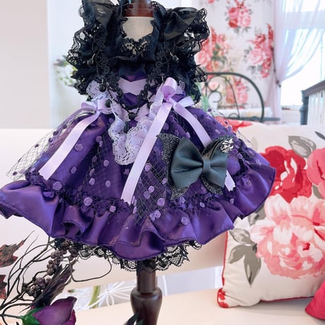 ハロウイン❤　パープルドットチュールハロウイン