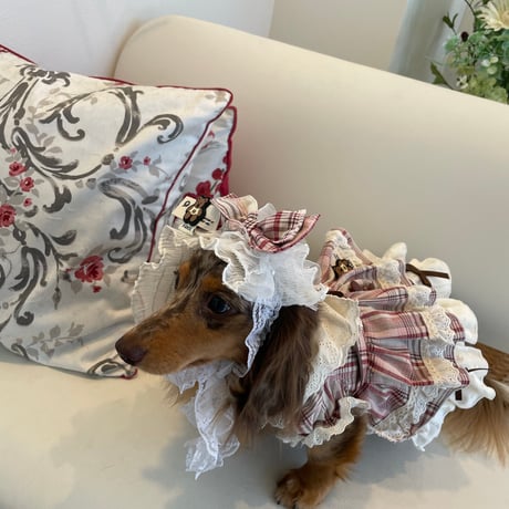 バブルピンクチェックワンピ＾＾