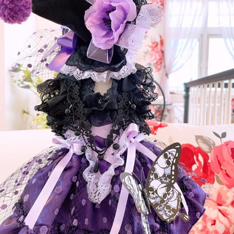 ハロウイン❤　パープルドットチュールハロウイン