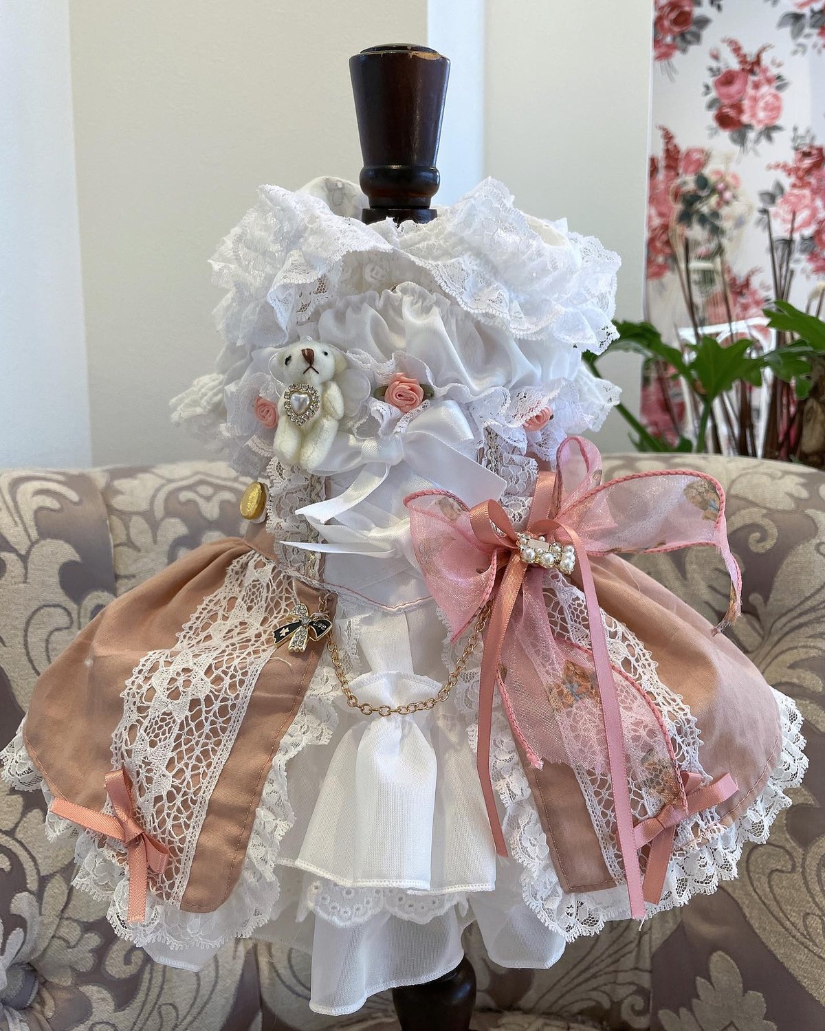 Chalmiere クラシカルローズ ワンピース ピンク ロリータ USED】【Mサイズ】クラシックローズワンピース | Chalmiere | ロリータ