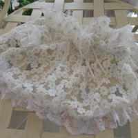 小花刺繍オーガンジーのフリル襟ブラウス＾＾