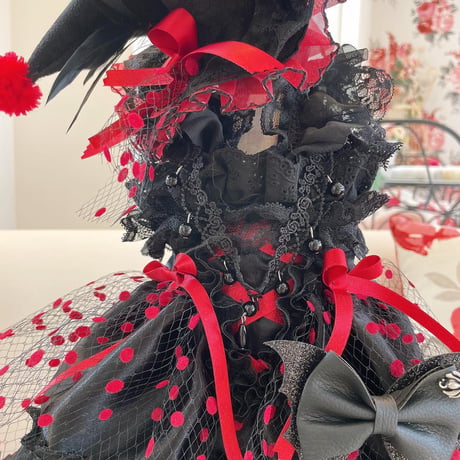 ハロウィン❤　レッドドットチュールハロウイン