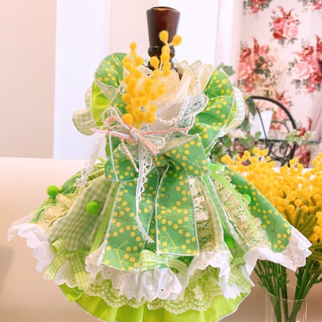 ミモザの花束ワンピ＾＾
