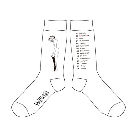 WILYWNKA x WHIMSY "CATHIE" SOCKS" (WHITE)