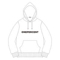 1% GRAPHIC PRINT HOODIE (ホワイト) ※ステッカー2枚付き