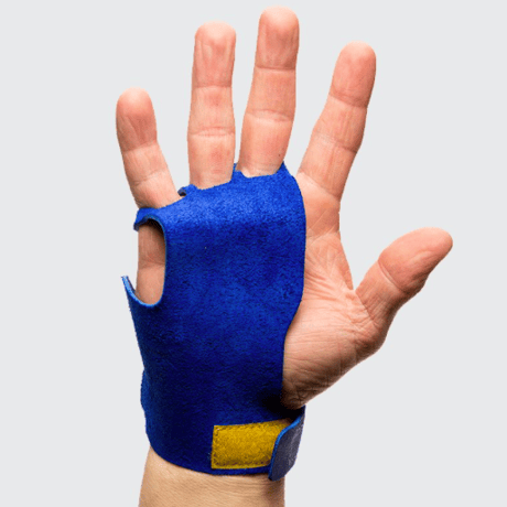 VICTORY GRIPS / MENS : LEATHER 3-Finger BLUE