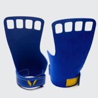 VICTORY GRIPS / MENS : LEATHER 4-Finger BLUE