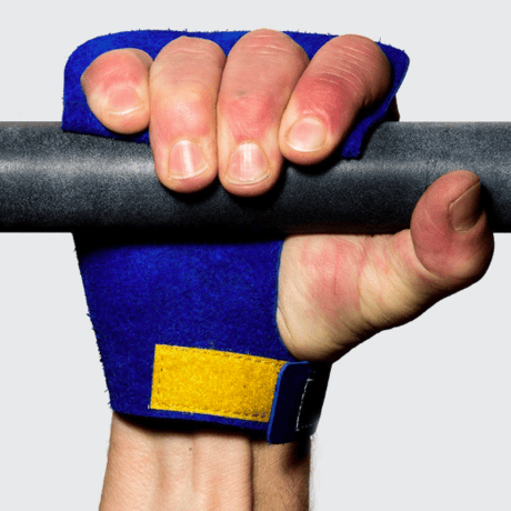 VICTORY GRIPS / MENS : LEATHER 4-Finger BLUE