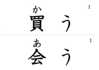 「動詞辞書形」フラッシュカード（裏面ルビ版）