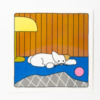 複製原画(リソグラフ) |「遊びつかれて」 （額装無し）直筆サイン入り