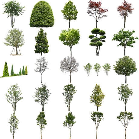 無料樹木素材セット　90個　free_trees_set02