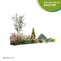 ガーデン植栽パースセット  GP003_10