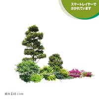 ガーデン植栽パースセット  GP003_08