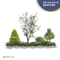 ガーデン植栽パースセット  GP004_01