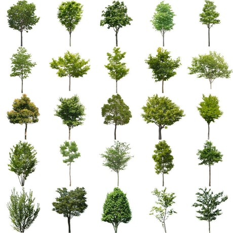 無料樹木素材セット　100個　free_trees_set01