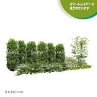 ガーデン植栽パースセット  GP003_09