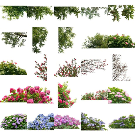 無料-前景樹木素材セット　80個　free_zenkei_set02
