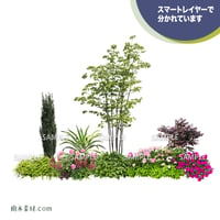 ガーデン植栽パースセット  GP004_05