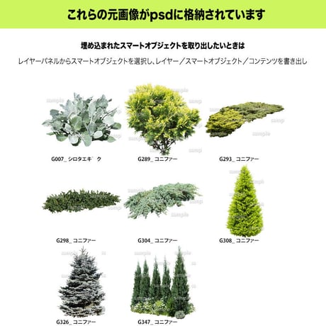 ガーデン植栽パースセット  GP003_06