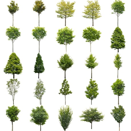 無料樹木素材セット　100個　free_trees_set01