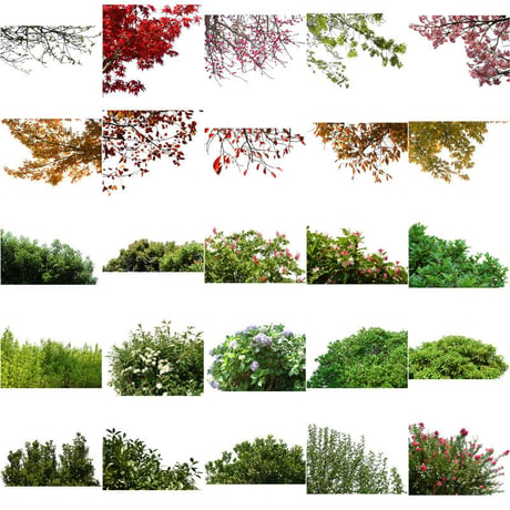 無料-前景樹木素材セット　80個　free_zenkei_set01