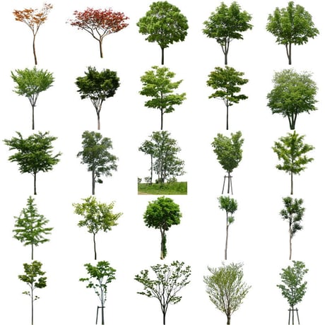 無料樹木素材セット　90個　free_trees_set02