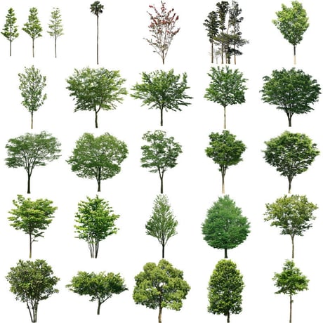 無料樹木素材セット　90個　free_trees_set02