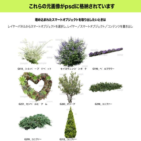 ガーデン植栽パースセット  GP001_05