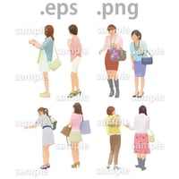 ファミリーイラスト (EPS , PNG )   fa_018