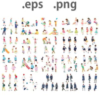 子供イラスト (EPS , PNG ) セット ch_set01