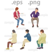 外国人イラスト (EPS , PNG )   gl_018