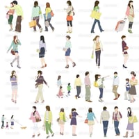 人物イラスト - 線画タイプ - 20個セット　4ill_02