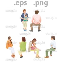 ファミリーイラスト (EPS , PNG )   fa_022