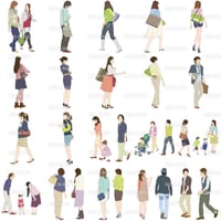 人物イラスト - 線画タイプ - 20個セット　4ill_03