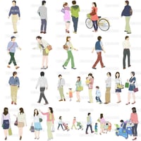 人物イラスト - 線画タイプ - 20個セット　4ill_05