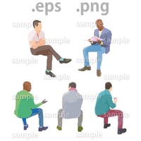 外国人イラスト (EPS , PNG )   gl_017