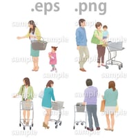 ファミリーイラスト (EPS , PNG )   fa_021