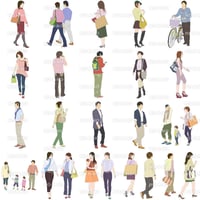 人物イラスト - 線画タイプ - 20個セット　4ill_01