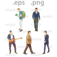 外国人イラスト (EPS , PNG )   gl_008