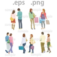 ファミリーイラスト (EPS , PNG )   fa_002
