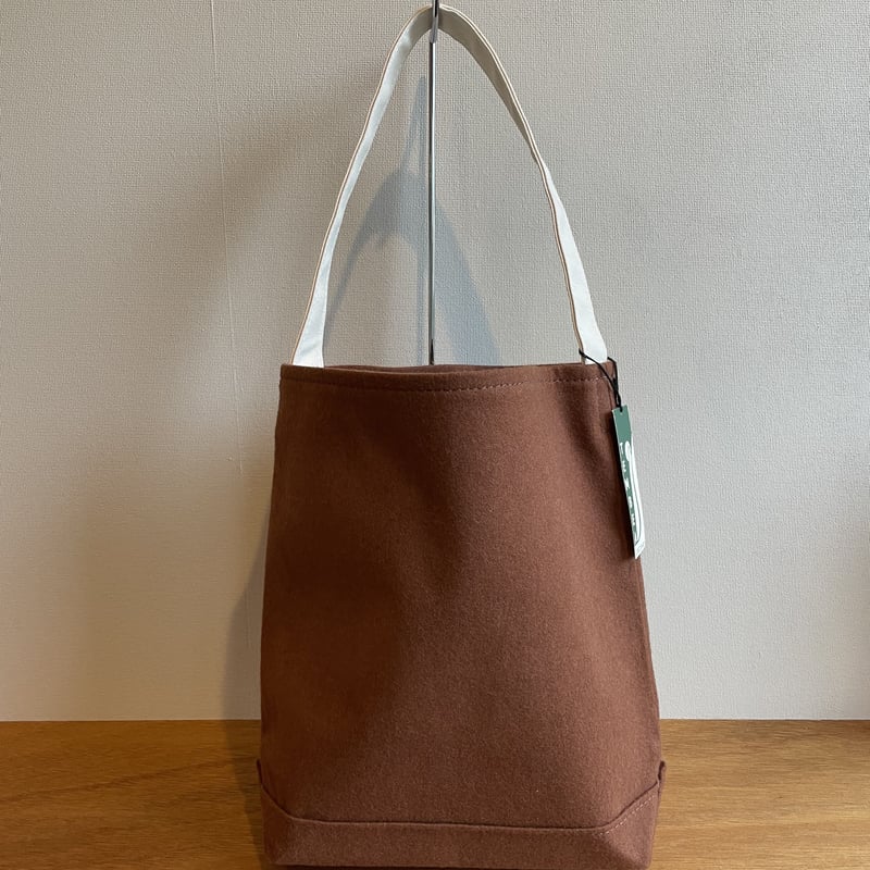 テンベア woolバッグ check and stripe ロンドンくま×SAKSUMI ×TEMBEA