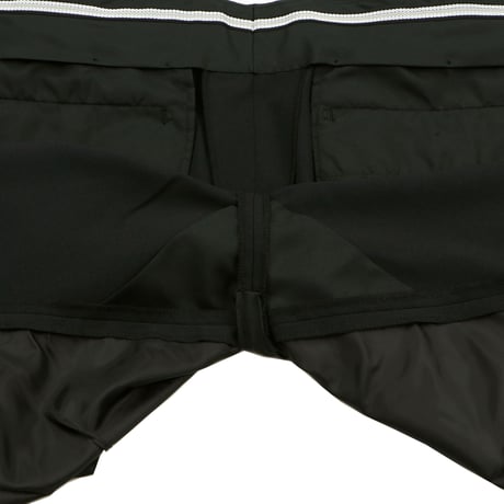 【10-1GZC01】スラックス スリム 黒 無地 ストレッチ リンクルフリー 防シワ ノータック すべり止め付き ウォッシャブル