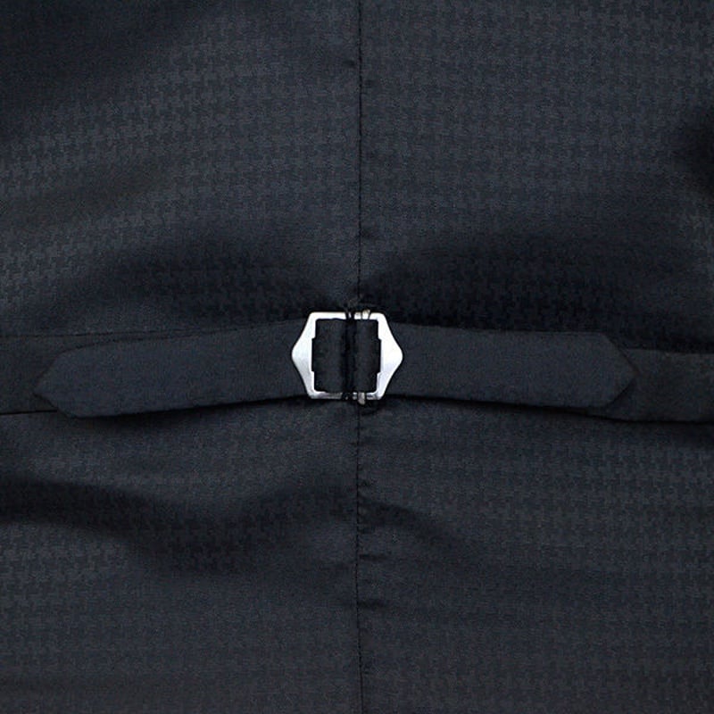 20-1IFA31】ジレ ベスト 黒 シャドーストライプ オッドベスト