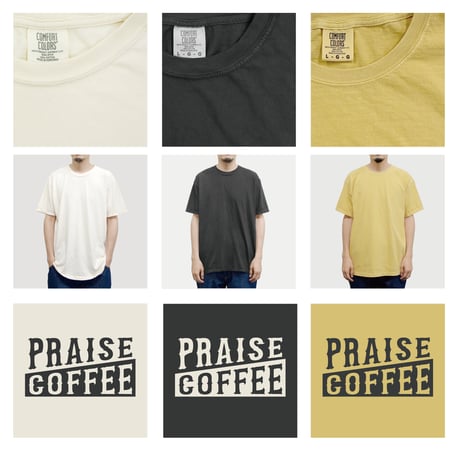 【オリジナルTシャツ】PRAISE COFFEEオリジナルTシャツ！3,850円（税込価格）