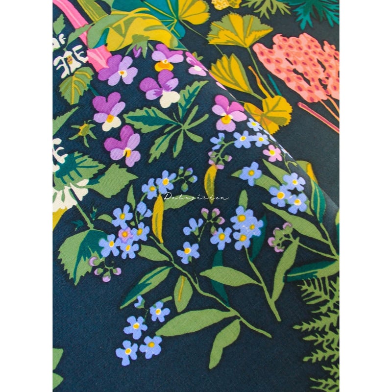 MT-05 ヨブス ファブリック Rhubarb ルバーブ 黒緑 | ダーラナガーデン